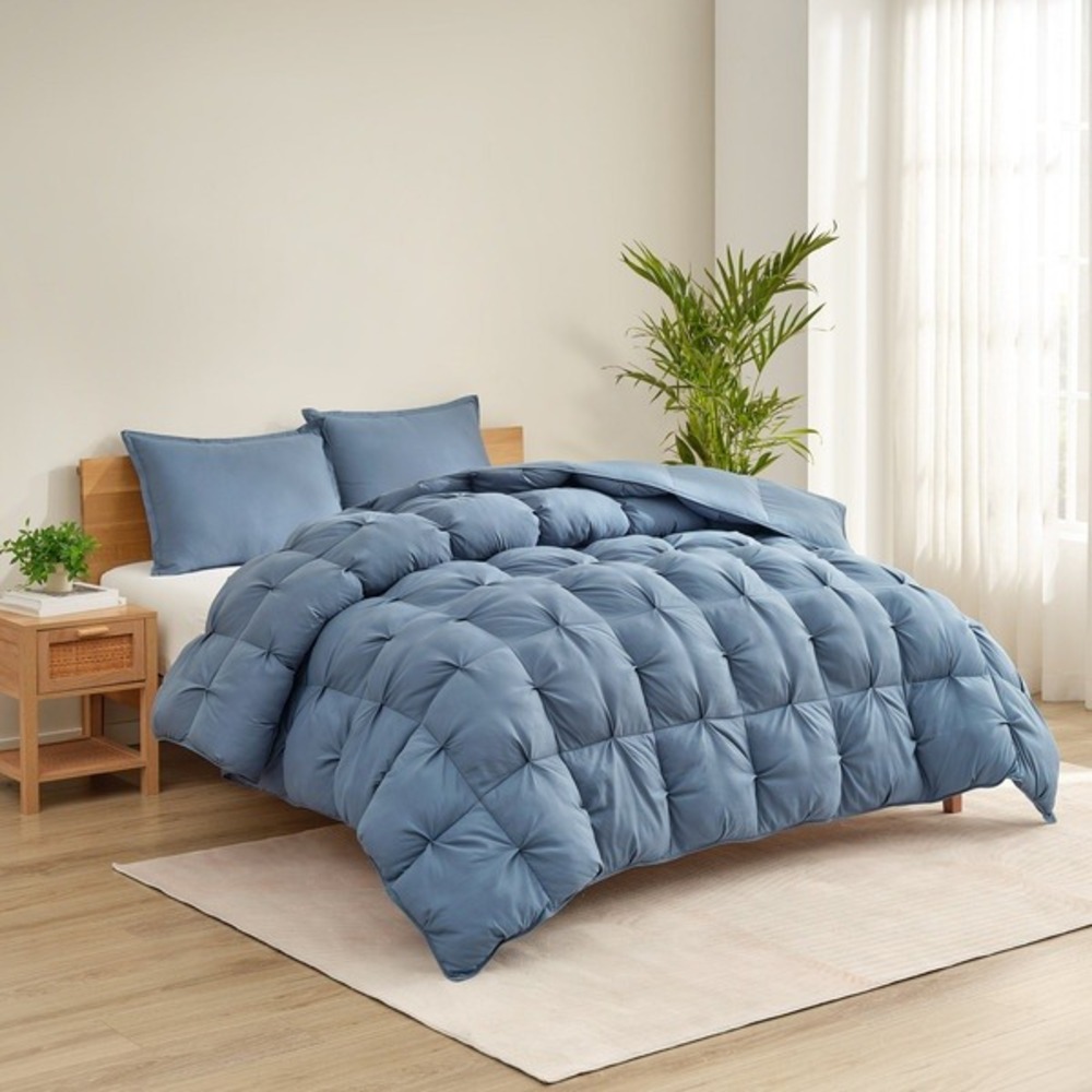 Casual Living Queen 3pc Zuri Mega Puff Queen Comforter Set Cornflower Blue